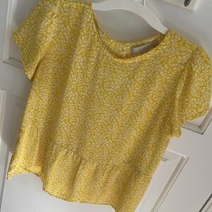 Loft SZ S Peplum Top with Back Keyhole